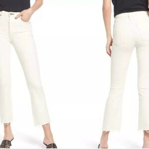 Rag & Bone Nina High-Rise Ankle Flare Off-White Jeans